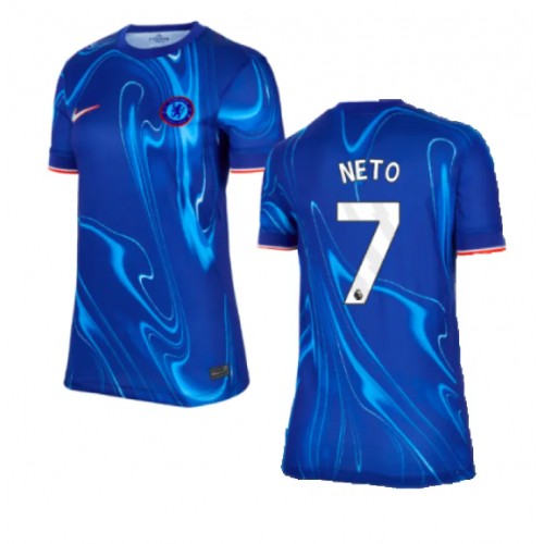 Fotballdrakt Dame Chelsea Pedro Neto #7 Hjemmedrakt 2024-25 Kortermet